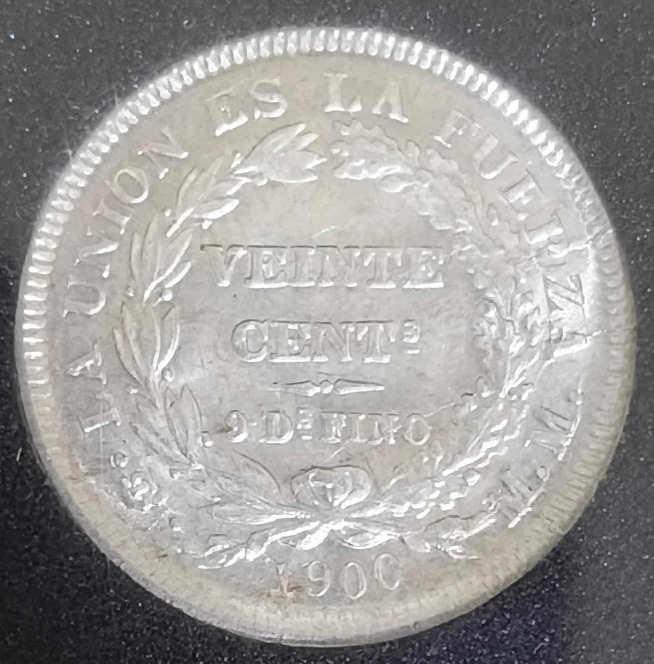 Reverso de 20 centavos 1900