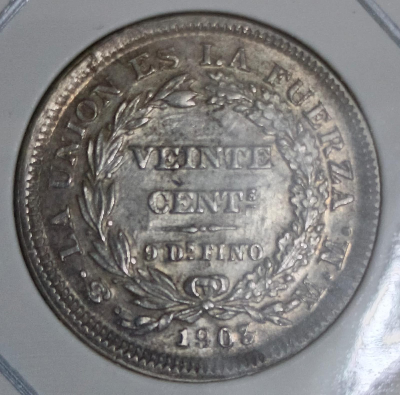 Reverso de 20 CENTAVOS 1903