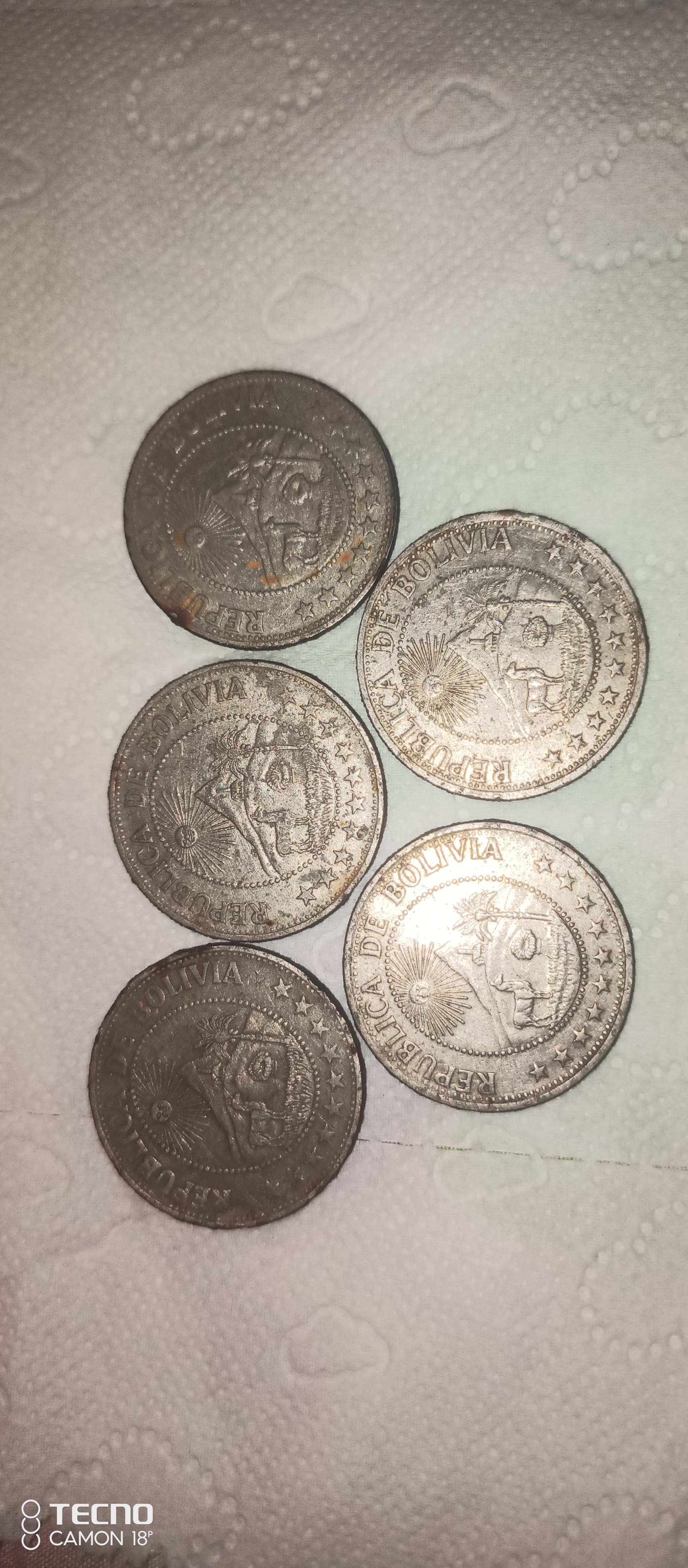 Reverso de 1 boliviano