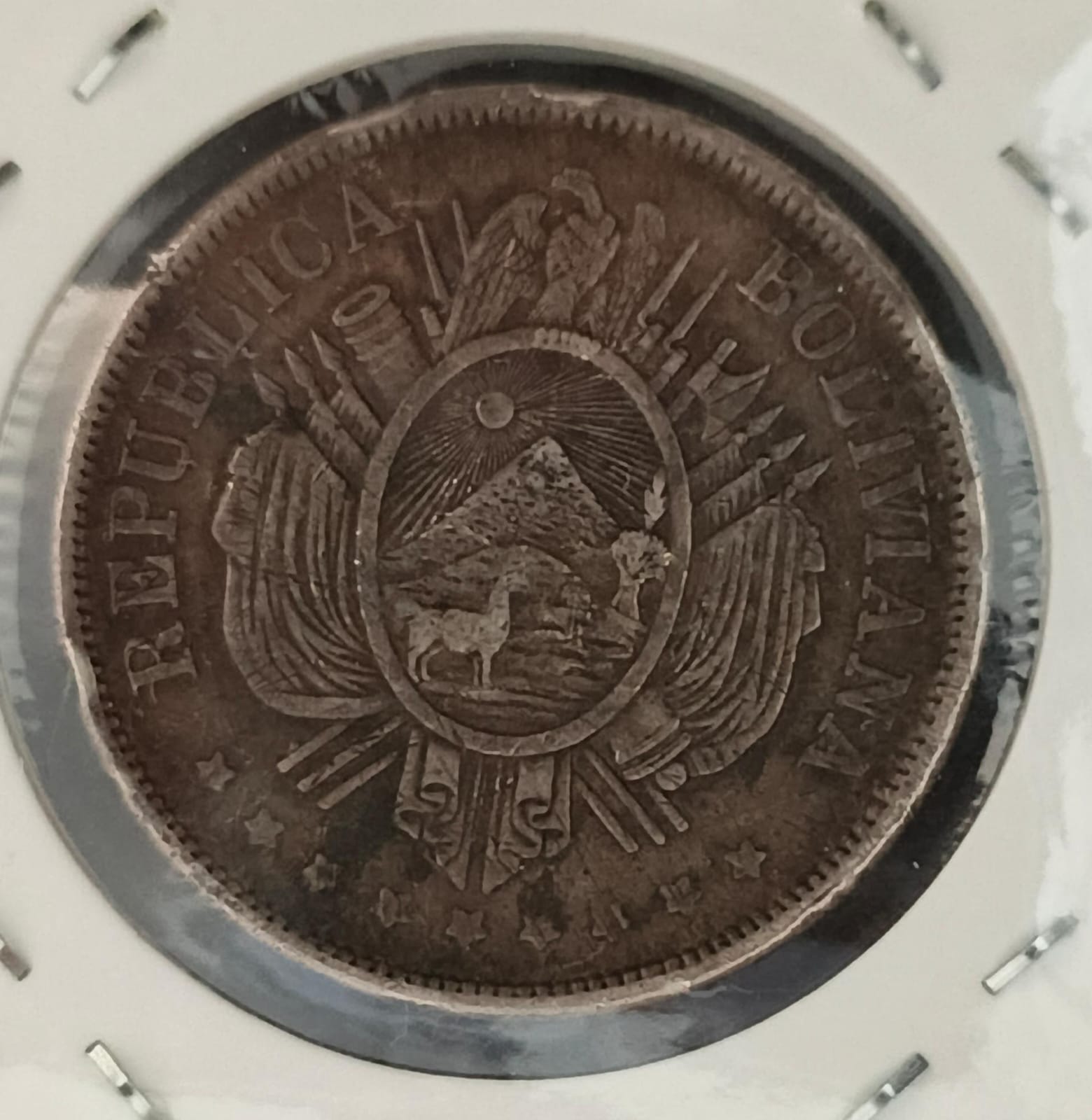 1 boliviano 1872 FE